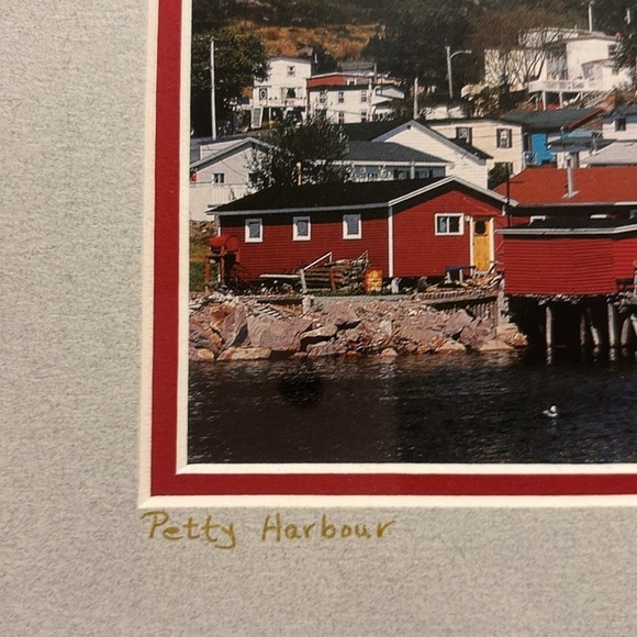 PETTY HARBOUR Newfoundland Canada matted print by B Bursey 8"×10" BRAND NEW - Picture 6 of 8